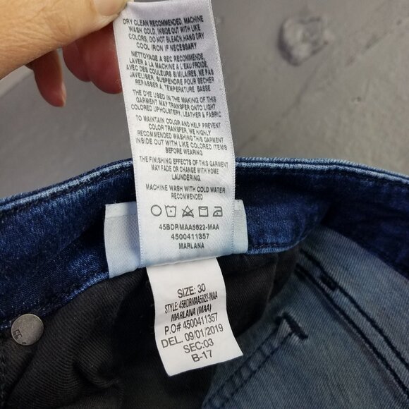 Joe's Jeans Women's Sz 30 The Icon Mid Rise Bootcut Marlana Dark Blue Wash Denim - Picture 13 of 16